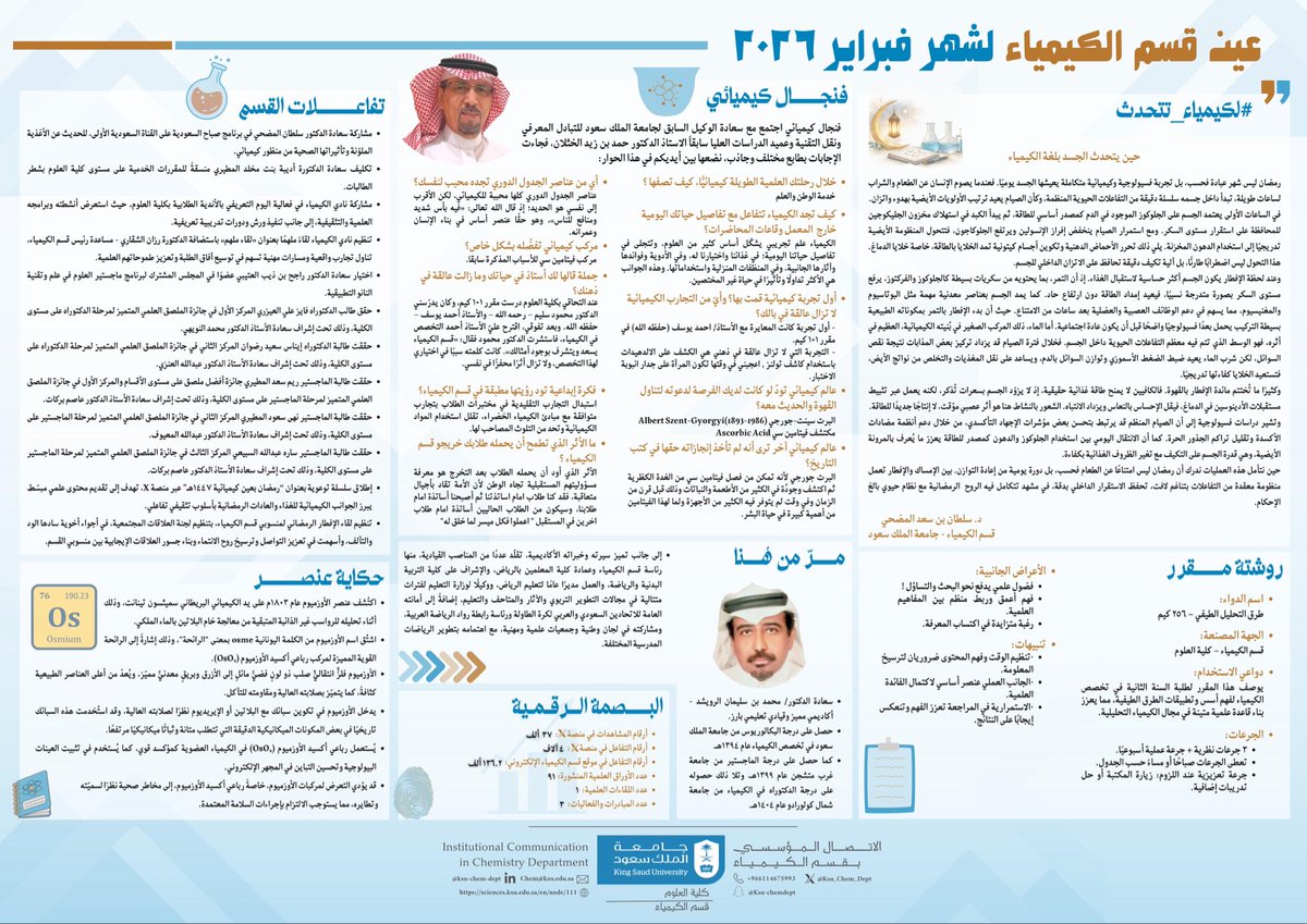 قسم الكيمياء - كلية العلوم tweet media