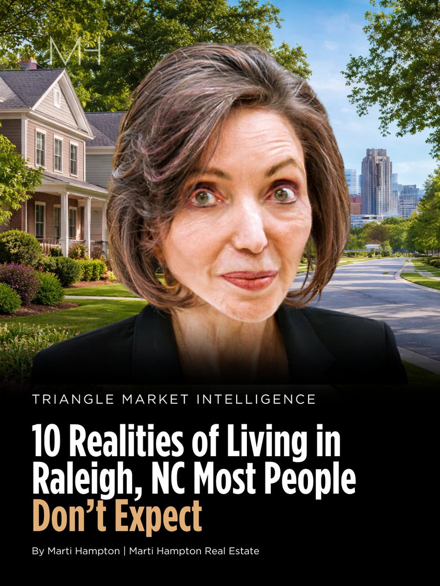 Most people research Raleigh and still get surprised once they're here.

10 realities worth knowing before you commit.

Full breakdown → martihampton.com/10-realities-l…

#RaleighNC #MovingToRaleigh