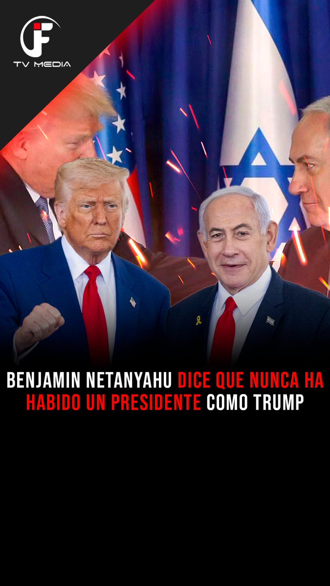 FTVMEDIASTI's tweet photo. 🇮🇱🇺🇸 "Nunca ha habido un presidente como Donald Trump"

Benjamín Netanyahu rompe el silencio y asegura que el mundo libre tiene suerte de contar con el liderazgo de Trump en este 2026. 🌍🔥

#Trump2026 #Netanyahu #Israel #EEUU #Geopolitica #PazMundial #MundoLibre https://t.co/qOgNQFikvu