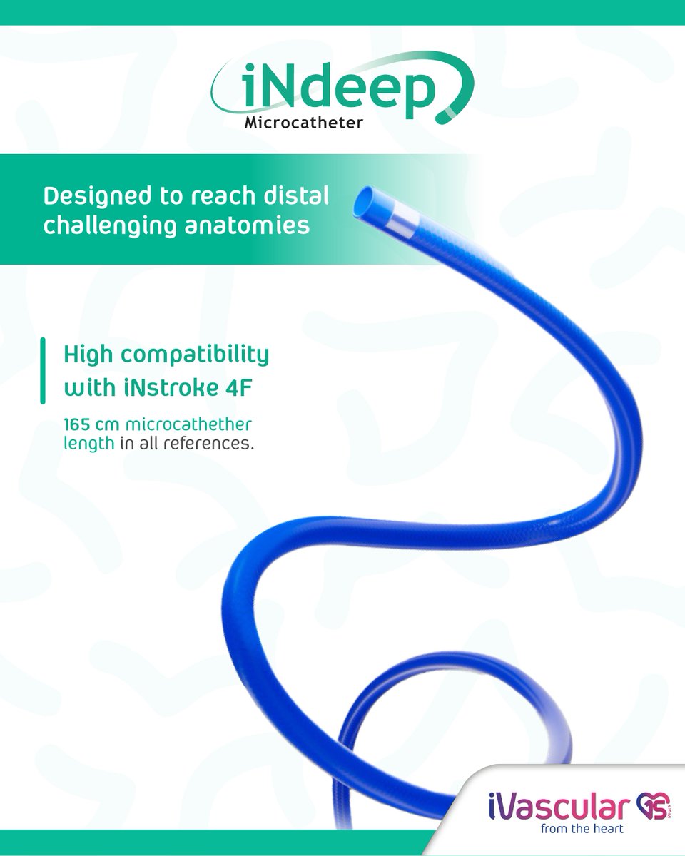 iVascularNeuro's tweet photo. The #iNdeep family (17, 21 & 27) is designed for safe and smooth navigation, as well as an outstanding trackability in neurovascular procedures.
All references available in 165 cm length, ensuring full compatibility with #iNstroke4F and supporting efficient thrombectomy workflows.