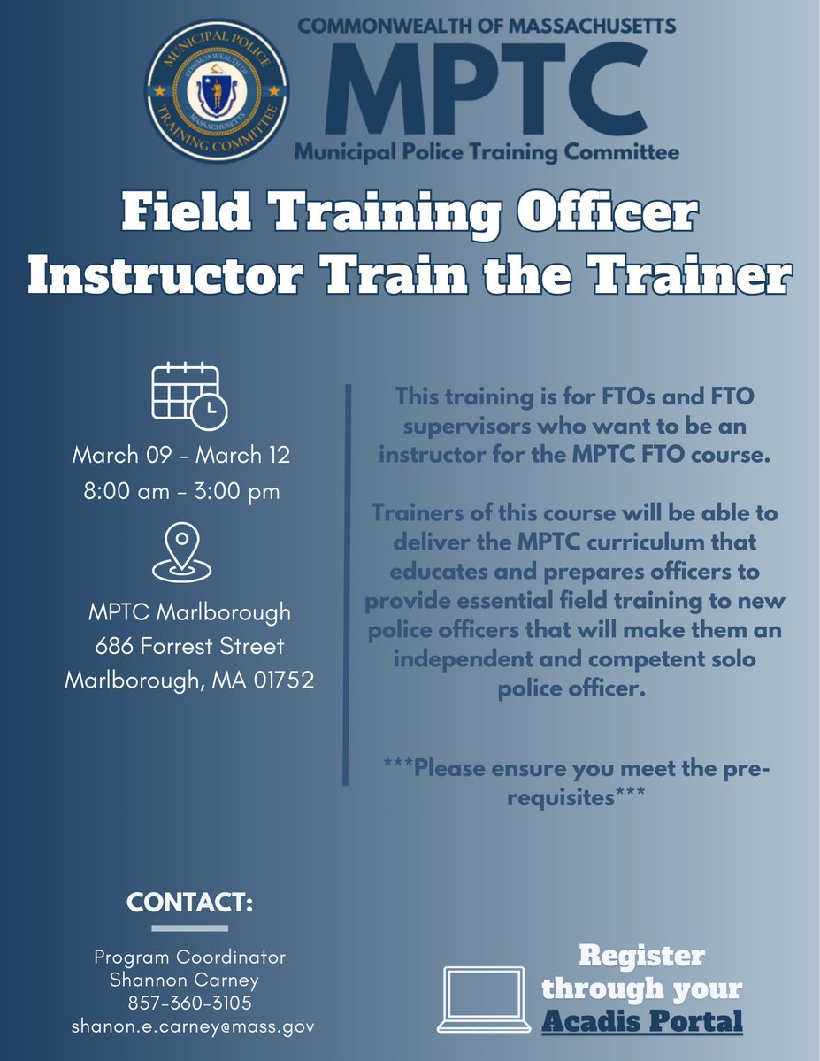 Massachusetts Municipal Police Training Committee tweet media