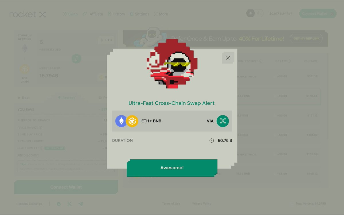 1/ Smart money doesn't wait 15 minutes for liquidity to move. ⚡️

If it's more than 60 seconds, you’re using outdated infrastructure.

RocketX executes instantly while scanning 450+ exchanges.

Never miss an entry again. 🎯