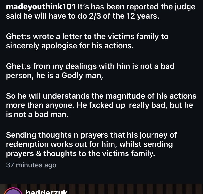 UKHipHopDaily's tweet photo. Ghetts Update : It’s Been Reported That The Judge Said He Do 2/3 Of The 12years https://t.co/d66tNdnTAc