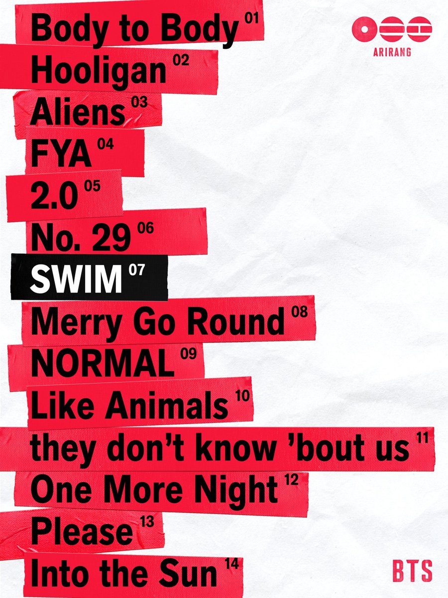inquirerdotnet's tweet photo. READY TO FEAST ON THESE SONGS, ARMY? 💜

LOOK: BTS has dropped the tracklist of their much-anticipated album “Arirang,” weeks ahead of its March 20 release.

In an interview, BTS hinted that the album is the “whole package” since it features a “diversity of genres.” | 📸: BigHit Music via @HMallorcaINQ 

READ RELATED STORY: https://t.co/lCa8tpzoRS