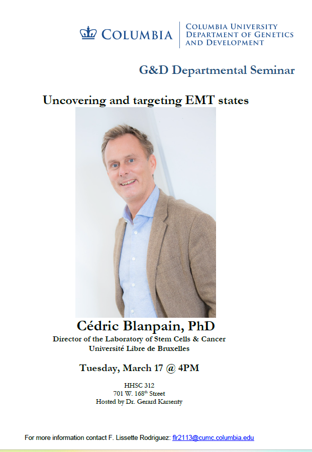 Columbia Genetics and Development Department tweet media