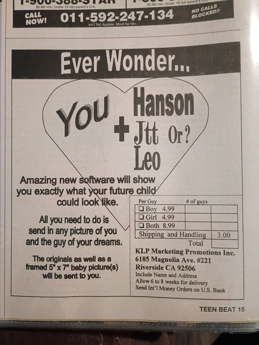EphemeralMedia's tweet photo. Before AI-generated prompts, there was this.... Teen Beat magazine, 1998 (credit: Lisa Conner, @hansonmusic fan forum). Concepts predate technology, of course. If anyone actually sent in a photo, please share!
#AI #Technology #media #Software #fandom #music #predictivealgorithm https://t.co/ejZICdOyhd