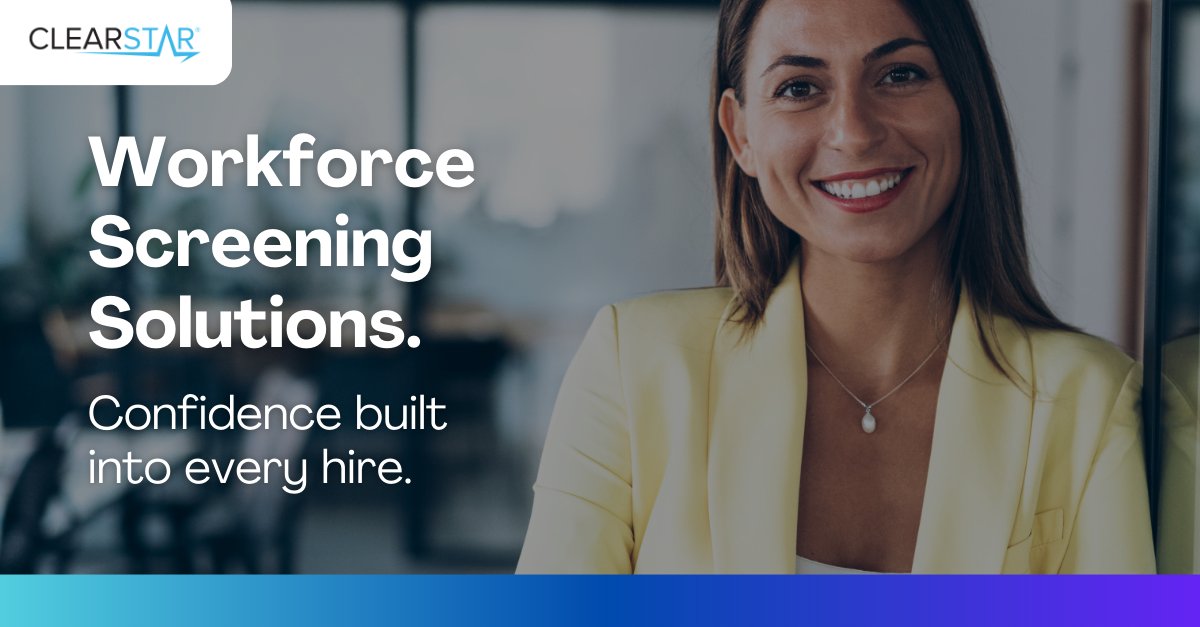 Strong hiring starts with strong screening. ClearStar delivers reliable, compliant tools designed to support every step of the hiring process. 
Explore our solutions → hubs.la/Q045npyg0