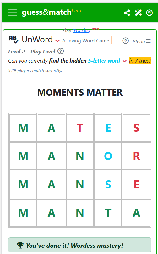 WordessGame's tweet photo. UnWord is our new game. Find the hidden 5-letter word from a phrase. https://t.co/qASs0Wq8HQ