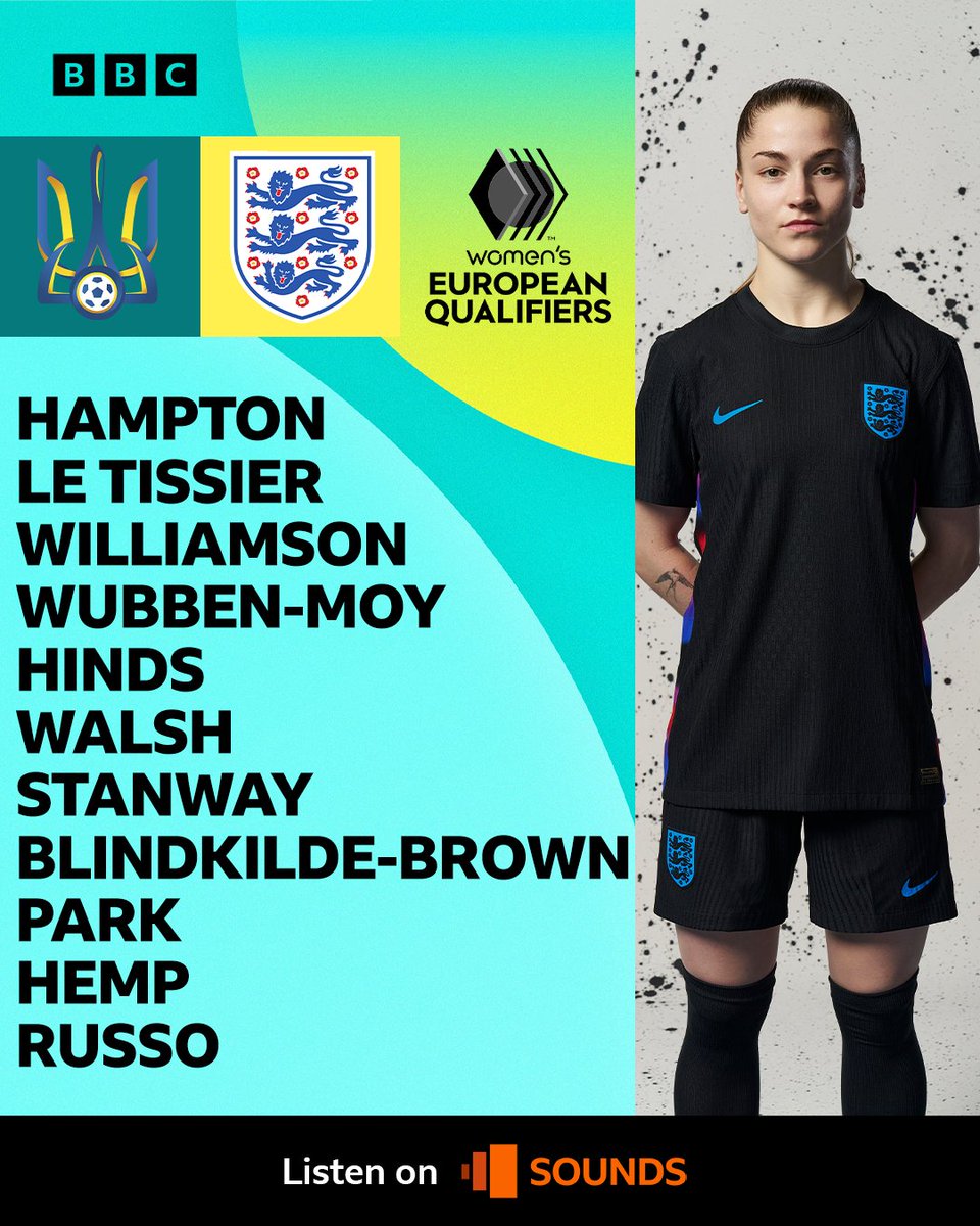 5liveSport's tweet photo. 📋 | #LIONESSES TEAM NEWS

🦁 Captain Leah Williamson returns to the starting XI alongside Le Tissier, Wubben-Moy and Hinds in defence.

💪 Jess Park's club form is rewarded with a start.

No Greenwood or Clinton in the matchday squad.

📻 https://t.co/5ZzMPM0BVn

#BBCFootball https://t.co/UFS6hEvRKO