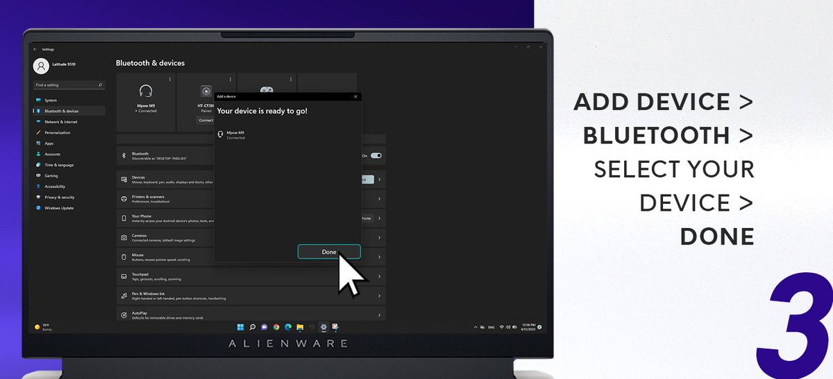 AlienwareTech's tweet image. 🎄 Don't let tangled wires obstruct your #gaming.
🎧 Pair your #Alienware system with a #bluetooth headphones.
Tap to learn how: 👉 del.ly/6013ch0KH 👈
#AlienwareTips #TechTips