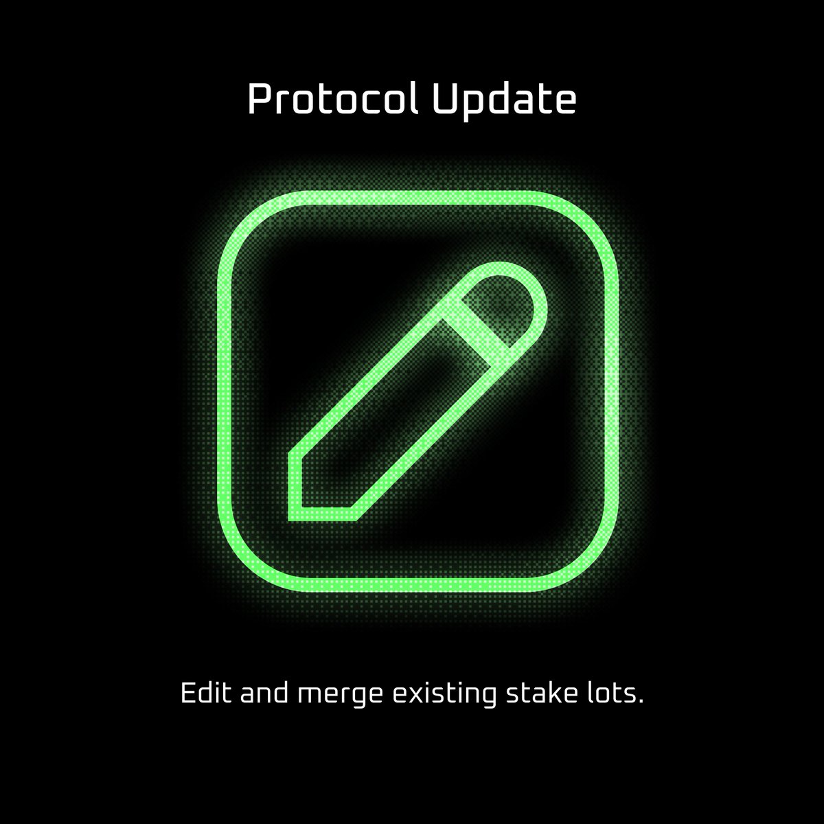 PROTOCOL UPDATE:

You are now able to edit and merge already existing stake lots, making the user experience even smoother,

Now go stake.

grflx