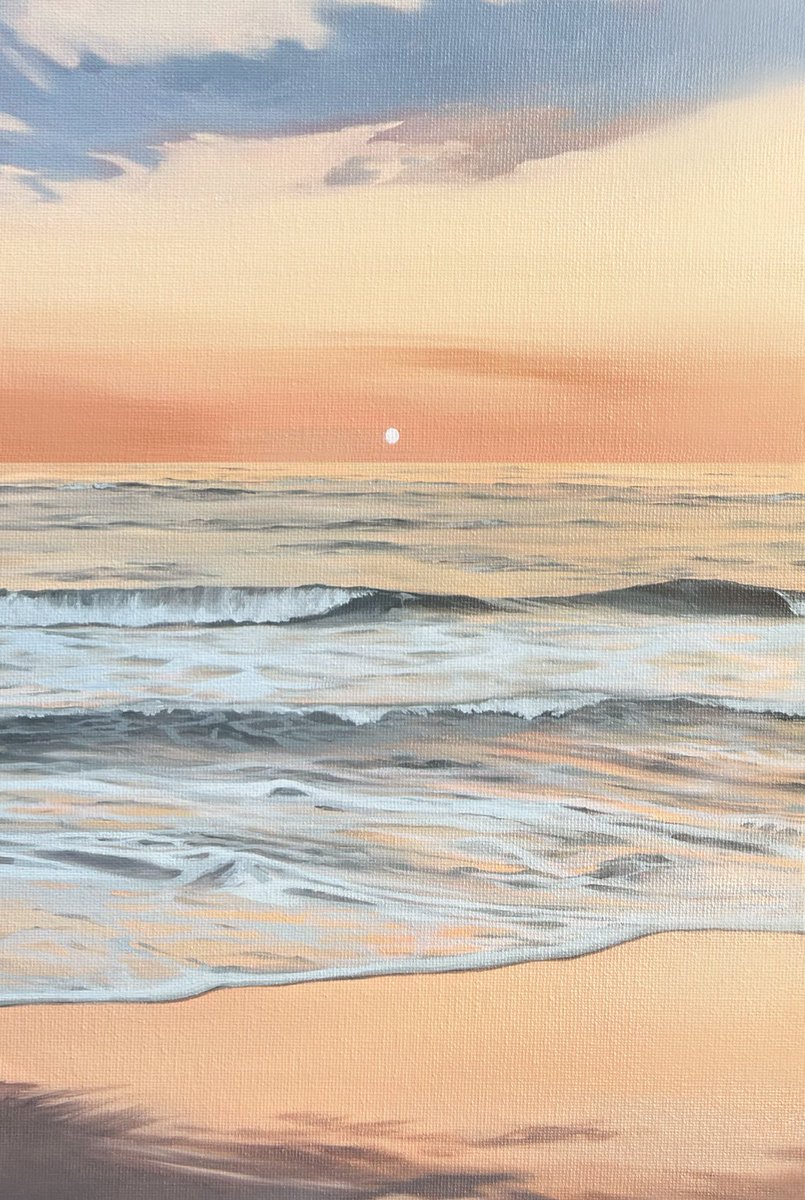 rosierowellart's tweet image. My oil painting ‘COASTAL EMBER’
prints available for only 3 more days xx 
I hope you love this painting as much as I do!! 💖
#oilpainting #artprints #sunset