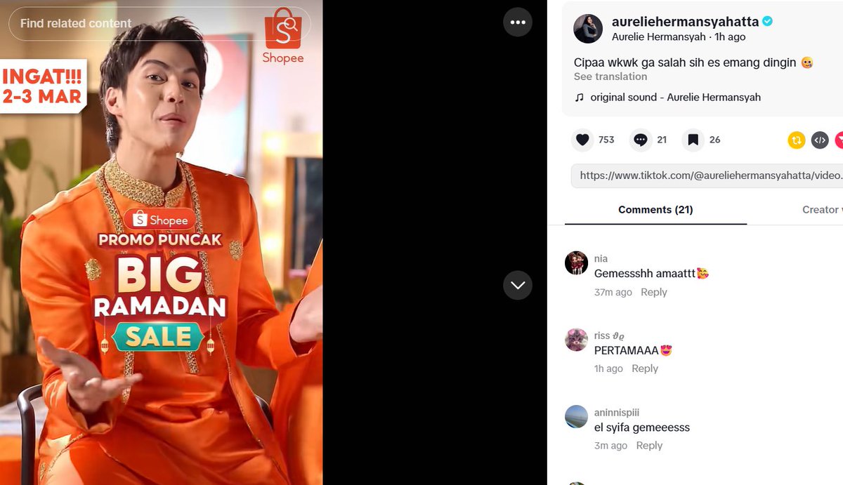 Gue langsung buka shopee karena mau rebutan co mobil sama motor seribu rupiah. Berharap banget bs dapat
#ShopeePromoPuncakHariIni