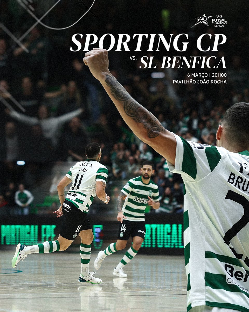 𝐌𝐨𝐝𝐨 𝐃𝐞́𝐫𝐛𝐢 🔛 Sexta é dia de <a href="/UEFAFutsal/">UEFA Futsal</a> no Pavilhão João Rocha 🌪️

🆚 SL Benfica 
🗓️ 6/3 ⏰ 20h00
🎫 Bilhetes esgotados
