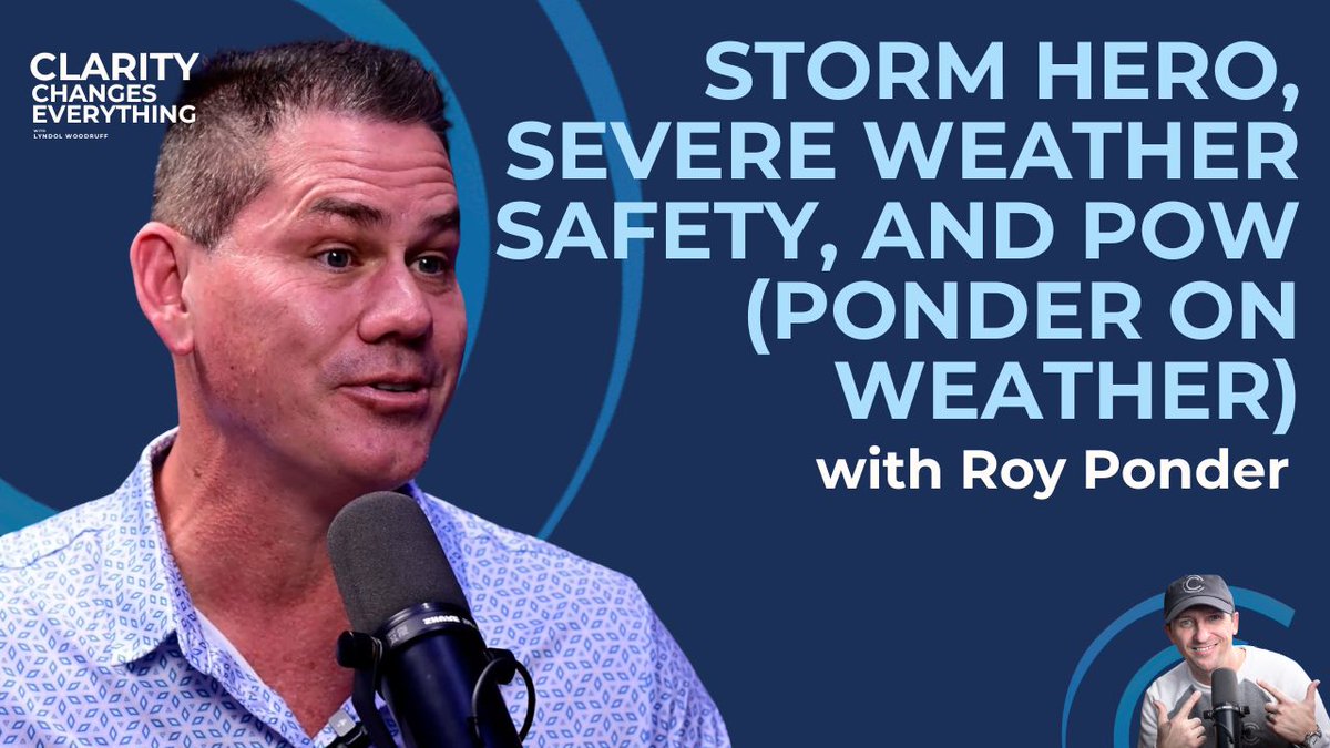 LyndolKeith's tweet photo. He quit his 17-year career to chase storms. 🌩️ Best decision he ever made.
Episode 2 of Clarity Changes Everything is officially LIVE featuring the one and only Roy Ponder — Texas weather authority, storm protection expert, and founder of Storm Hero.
If you're a Texas homeowner or business owner, you NEED to know about what Storm Hero offers:
⚡ Lightning rod & lightning protection systems 🔌 Whole-home surge protection 🏠 Residential storm shelter installation 🌪️ Expert weather forecasting & storm awareness
Storm Hero isn't just a business — it's a mission to protect Texas families and communities from the ground up. Roy built something that truly serves people, and this conversation will inspire you whether you're an entrepreneur, a homeowner, or someone still searching for clarity in your next chapter. 💥
🎧 Listen now on Spotify, Apple Podcasts, and everywhere you get your podcasts. Search Clarity Changes Everything — and if this episode hits home, share it with someone who needs it!
🌐 Learn more about Storm Hero and how they can protect your home or business at https://t.co/OTUJ7afmvO
#NewEpisode #ClarityChangesEverything #Podcast #StormHero #LightningProtection #StormShelter #TexasEntrepreneur #ProtectYourHome