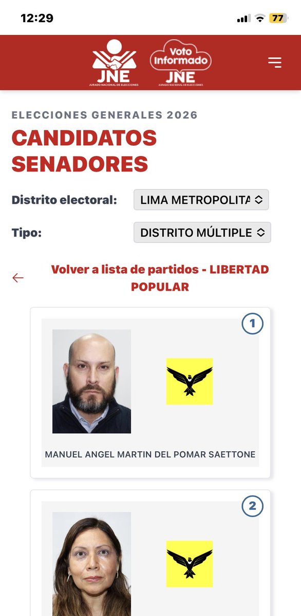 Y lamentablemente es cierto. 
Revisando los candidatos en la página del JNE,  cometí el error de solo fijarme en los que van a Senado x DISTRITO ÚNICO. 
Y allí no vi a Del Pomar, por eso pensé que ya había sido eliminado. Pero luego al buscar a los candidatos x DISTRITO MÚLTIPLE,