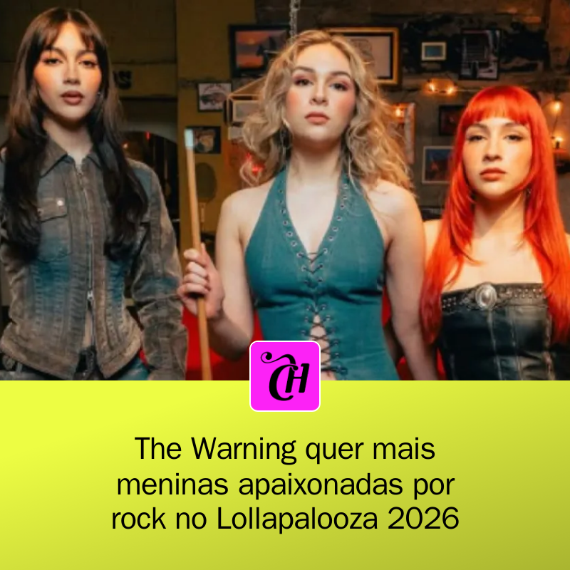 CAPRICHO's tweet photo. 🚨 O rock vai ecoar alto no Lollapalooza 2026 com The Warning! As irmãs mexicanas prometem um show cheio de surpresas e músicas novas. Preparem-se para se apaixonar pelo rock! 🎸 #TheWarning #Lollapalooza2026 #Rock

https://t.co/WDWX4DrDl8 https://t.co/BSSrsgtjsl