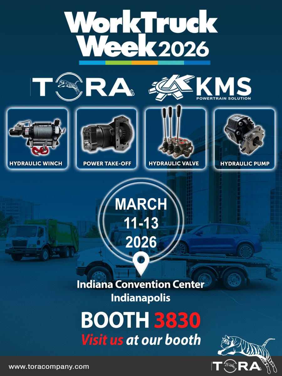 ToraCompany's tweet photo. We’re Taking Our Place at Work Truck Week Show 2026.

Products
https://t.co/KNEASfYiwO

We invite you to visit our booth

📌Indiana Convention Center, Indianapolis
March 11-13,2026
Visit Our Booth --> 3830

#wtw26 #worktruckweekshow #worktruckweek #indianaconventioncenter #TORA https://t.co/k1VNfF85SG
