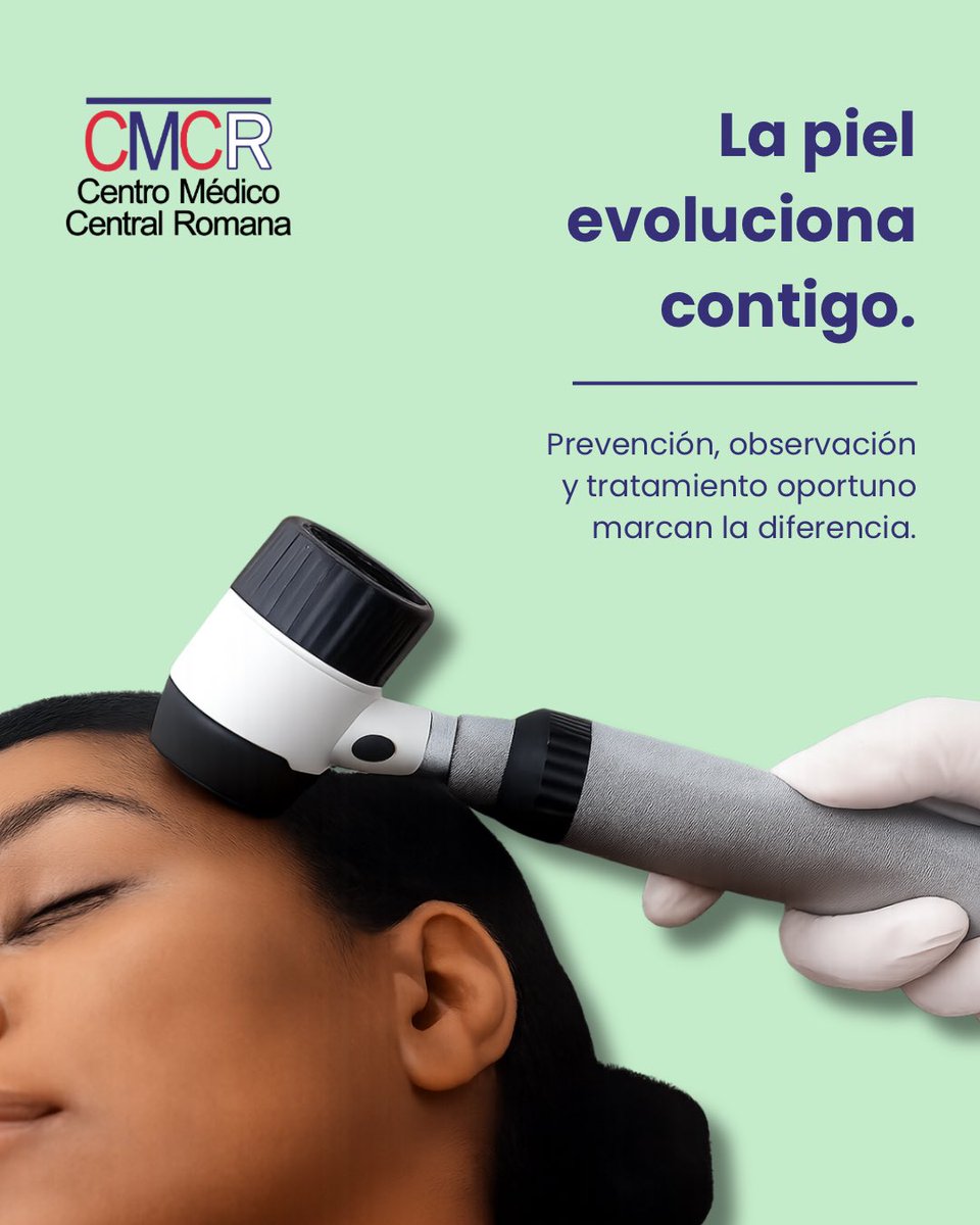 La piel evoluciona contigo.

Prevenir, observar y tratar a tiempo ayuda a mantener su salud y bienestar. Detectar cambios oportunamente marca la diferencia.

Cuida tu piel hoy.

#CentroMedicoCentralRomana #HospitalCentralRomana #SaludyBienestarCR