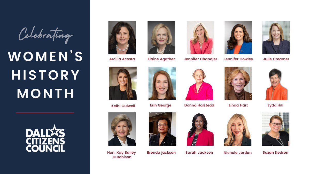 DCCupdates's tweet photo. This Women’s History Month, we celebrate the women of DCC whose leadership strengthens Dallas and helps shape our city’s future. Thank you for the impact you make every day. https://t.co/ev3FSY4EcB