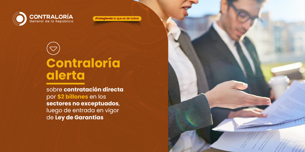 CGR_Colombia's tweet photo. 🚨Alertamos sobre más de $2 billones en contratación directa en sectores no exceptuados (aquellos que no pueden contratar durante la #LeydeGarantías) tras su entrada en vigor.

📌Registramos 18.209 contratos para eventos, publicidad y logística electoral. Con nuestro Modelo Analítico Electoral buscamos garantizar equidad, seguridad y confianza en los derechos políticos de todos.

📲Comunicado de prensa👉🏽https://t.co/bEY7gzABdk