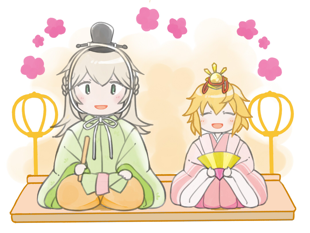 3/3のひな祭りちび姫＆騎士ちゃん💮

#画デテル
#ガーディアンテイルズ
#Guardiantales
#Guardiantalesfanart 
#ガデテル