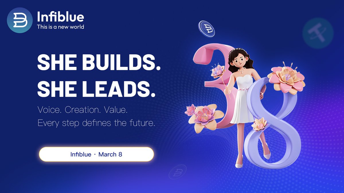 InfiblueNFT's tweet image. Happy International Women’s Day 💙

To every woman building, leading, creating, and redefining the future — your voice matters, your vision inspires, and your impact is unstoppable.

Today we celebrate you.
Every day we build with you.
#WomensDay #Infiblue #BuildTogether