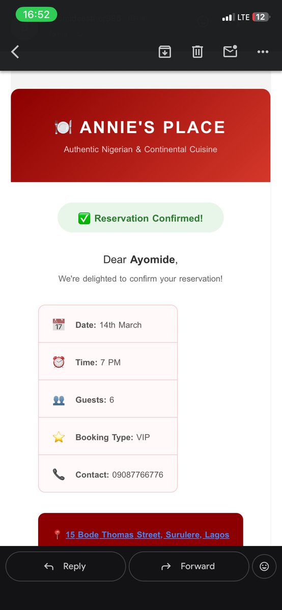 iretiayo_queen's tweet photo. Built an AI voice receptionist from scratch for my capstone project and I genuinely cannot believe how far I’ve come.

Meet Annie, She answers calls for a restaurant called Annie’s Place, takes food orders, books table reservations, sends confirmation emails and even rejects double bookings by suggesting the next available time slot. All of this happens automatically without any human involvement.

The stack I used was n8n for the automation, VAPI to handle the voice calls and phone number, OpenAI GPT4o as the brain, ElevenLabs for the voice, Supabase as the knowledge base and Google Sheets to store all the orders and reservations.

The hardest part honestly was getting n8n to send responses back to VAPI properly. Spent way too long debugging that one. But when everything finally clicked and Annie started rejecting double bookings and suggesting alternative times on her own ,I nearly screamed.

In the video below you can see Annie taking a food order in real time. The customer tells her what they want, whether it is delivery or pickup, gives their details and Annie confirms everything and saves it straight to Google Sheets automatically.

This is just the beginning. Imagine this running in an actual restaurant handling hundreds of calls a day with zero human effort.

The full demo is for my LinkedIn fans .