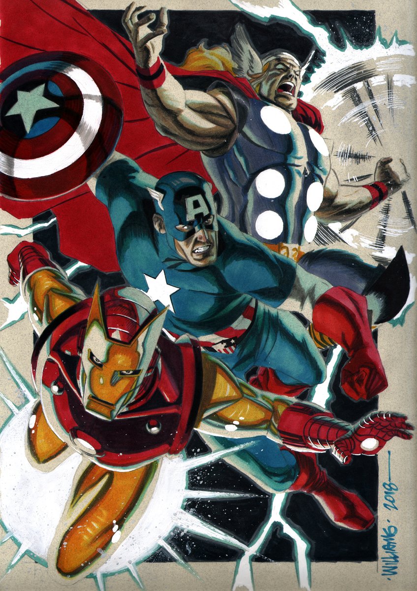dwamsart's tweet photo. #Marvel's olden golden Trifecta.
#Thor , #CaptainAmerica , #IronMan https://t.co/hzlhRDFEiu