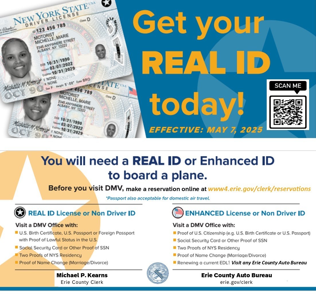 ErieCountyClerk's tweet image. ✈️If you're flying this Easter season, you’ll need an
@TSA -accepted form of identification to fly within the U.S.   
🐰REAL ID License or ID  
🐰Passport/Passport Card 
🐰Enhanced License or ID 
🐰 NEXUS
If you have any one, you’re good to fly!✅

#REALID #TravelTuesday #DMV