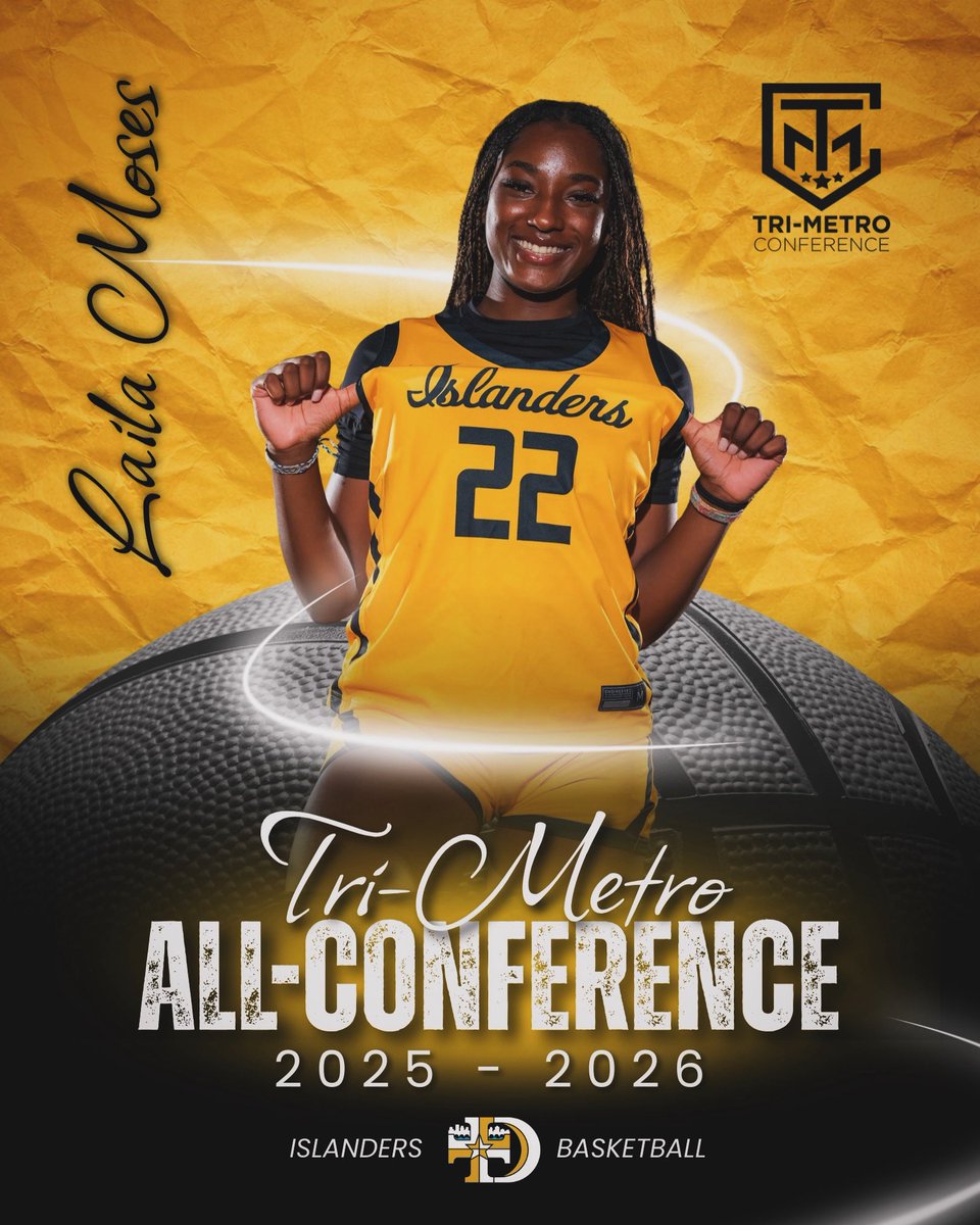 dlsgirlsbball's tweet photo. ⭐️Tri-Metro All-Conference🏆🏀
@LailaMoses09
#AllConference #EarnedNotGiven #IslandersBasketball https://t.co/t0pcozROmX