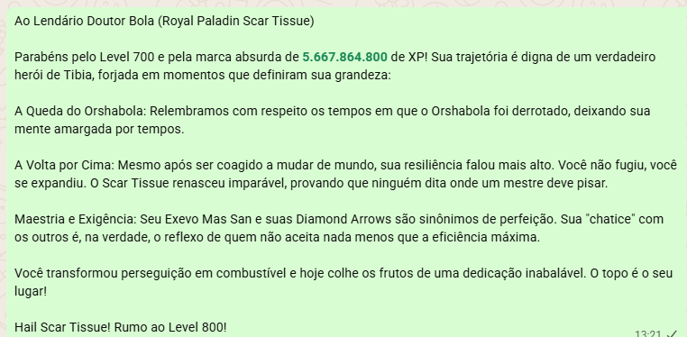 banoffeetibiana's tweet photo. Registrando a carta do meu amigo Renan Guarmani pela minha incrível marca alcançada de level 700 no Tibia https://t.co/af1MkRJ6xA