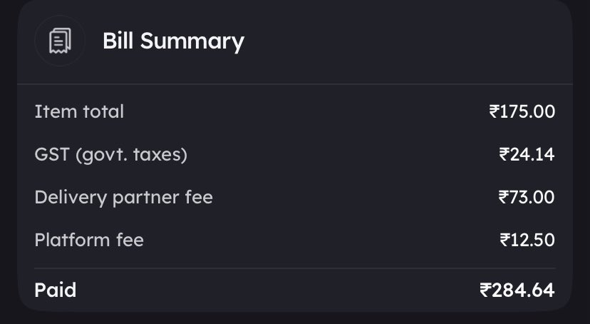 After Taking Zomato Gold memberships 

They charge Extra 20% on menu price 

And then GST 

Delivery charge above 7 kms 

And now they are charged 

Platform Fee 

What a biggest Loot from people no one noticed