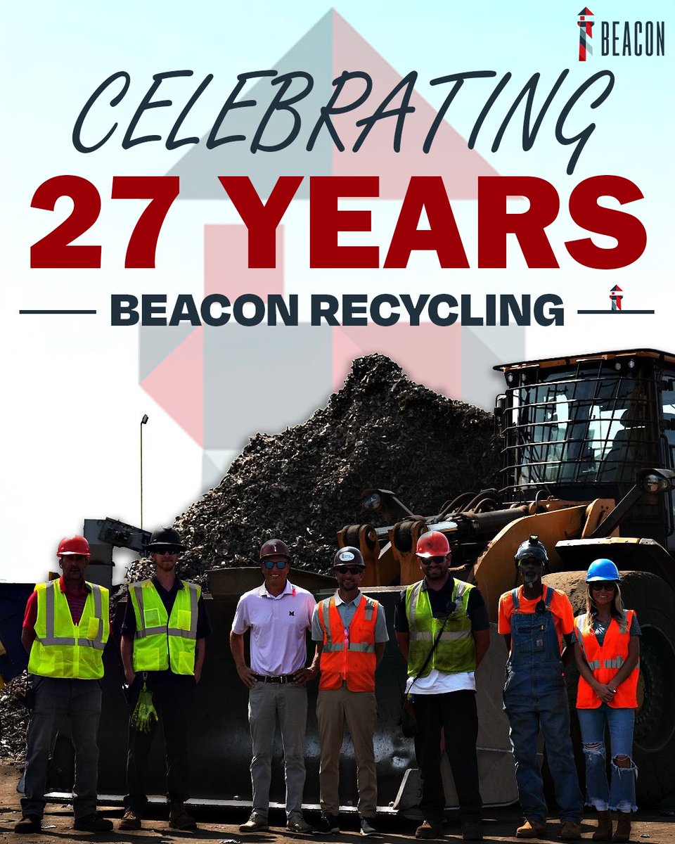 BeaconRecycling's tweet photo. 🎉 𝗖𝗘𝗟𝗘𝗕𝗥𝗔𝗧𝗜𝗡𝗚 𝟮𝟳 𝗬𝗘𝗔𝗥𝗦

We are celebrating 27 years of continual commitment to sustainability and giving our partners the best possible service in the industry. We thank you for being a part of our journey. 

#beaconrecycling #recycling #anniversary https://t.co/QyeIUCeeEE