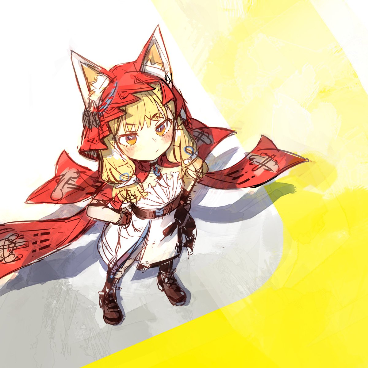 「月末の実装に備えて、あらかじめ目になれさせておく。 #アークナイツエンドフィール」|WELFKOTAKU💙光沢ゑるふのイラスト