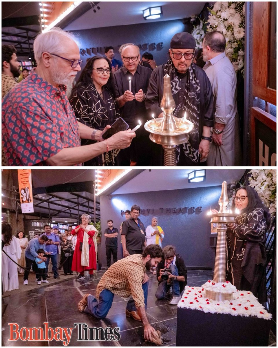bombaytimes's tweet photo. Mumbai’s theatre and film fraternity came together at #PrithviTheatre to honour the legendary #UstadZakirHussain — celebrating a lifetime of nurturing young talent and the timeless spirit he leaves behind https://t.co/A7t0y7TXUJ