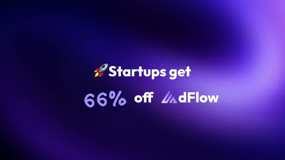 dflow_sh's tweet photo. 🚀 Startups get 66% off dFlow Cloud | Pro (6 months)
+$40/mo compute credits

Bring Your Own Cloud
Private networking
DDoS &amp; bot protection
GitHub auto-deploys

<3 yrs old &amp; <15 employees? Apply👇
https://t.co/zSY2pNleLP

Info📝
https://t.co/YaBb8JufaD

#Startups #DevTools #Cloud https://t.co/nGXXUCUXMQ