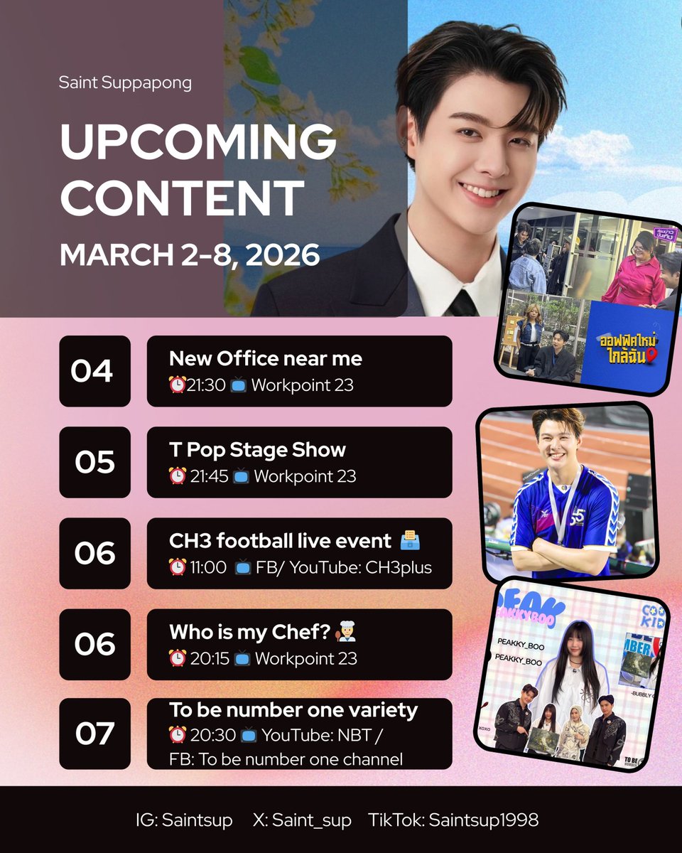 Upcoming content of Saintsup this week 🥰

A good start of March 🤗

Let’s follow all Saint’s work 💪🏻

#Saint_sup #MingEr