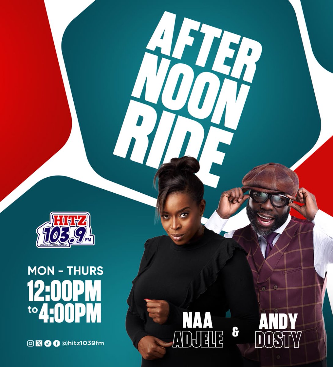 Good afternoon and welcome to #AfternoonRide with <a href="/Adjele_Doku/">Adjele Doku</a>  and <a href="/andydosty/">Mr Dosty</a>.