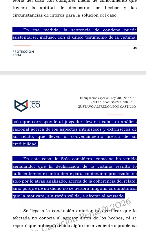 ⚖️El testimonio de la víctima puede bastar para condenar por acoso sexual
CSJ- SP006-2026 (Rad. 62731)

En esta decisión, la Corte Suprema aborda una pregunta que suele generar debates intensos tanto dentro como fuera del mundo jurídico: ¿es posible condenar a una persona por