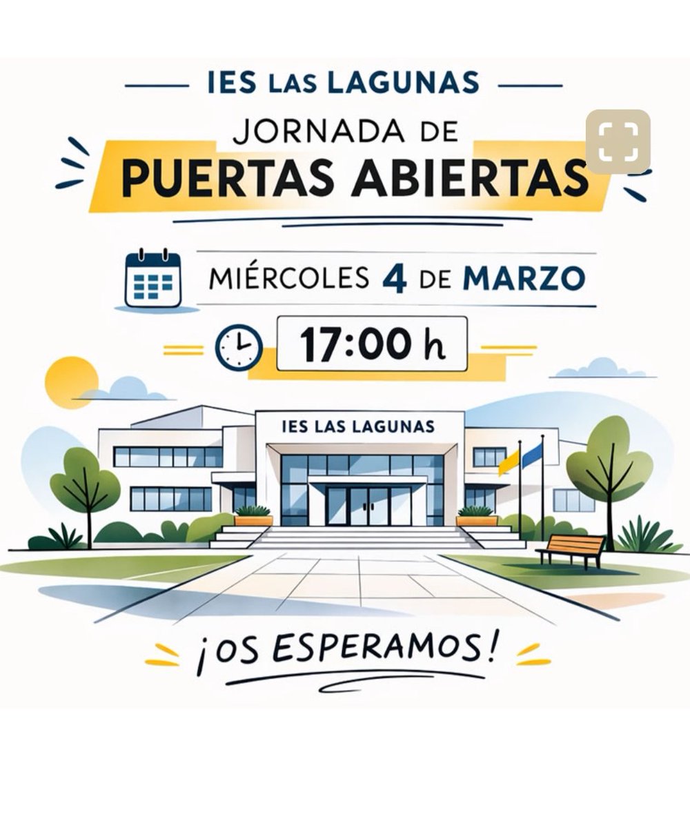 Mañana 4 de marzo, es el día de puertas abiertas de nuestro <a href="/IESLasLagunas/">IES Las Lagunas</a>. Si quieres conocer el centro de la mano de sus protagonistas, te esperamos!!! No dejes que te lo cuenten, te va a sorprender 😉