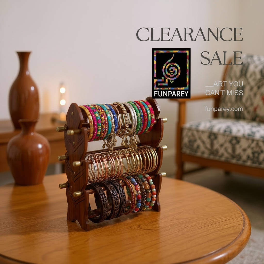 Funparey's tweet image. Organize with artisan soul. 🪵 Handmade Wooden Bangle Stands are now part of our Clearance Sale! Durable, elegant, and perfect for your vanity. 

Secure the deal here: funparey.com/?s=bangle+stand 

#Funparey #HandmadeBangleStand