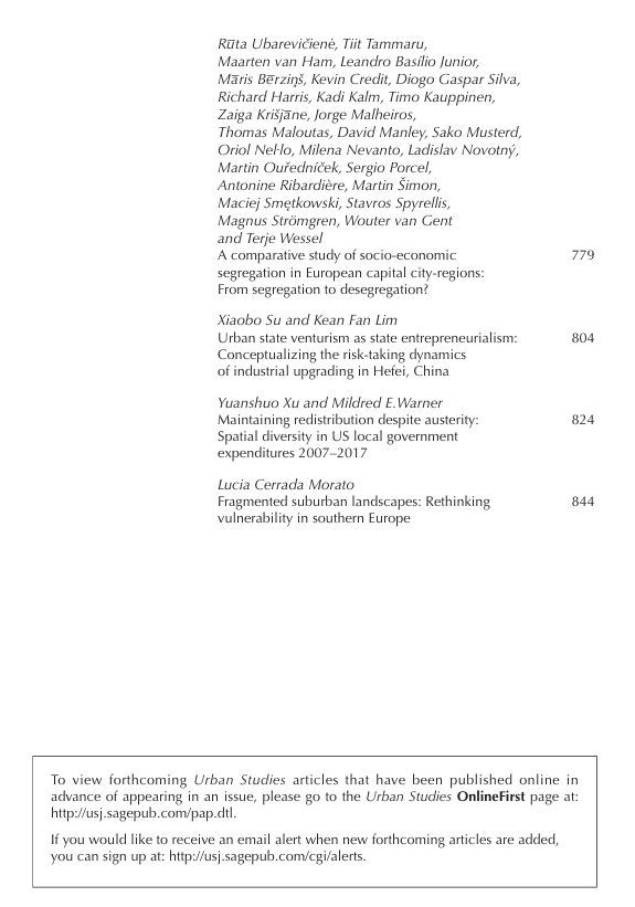 USJ_online's tweet photo. 🏙️ #UrbanStudies 64(4) out now!

✍ Includes a Debates Paper and articles on #agglomeration, #youthification, concessionary #governance, land #financialisation, #housing, socioeconomic #segregation, #infrastructures, &amp; more.

🔓 6 Open-Access papers!

🔗 https://t.co/SMPkdWVCTP https://t.co/V0BiL0IY5b