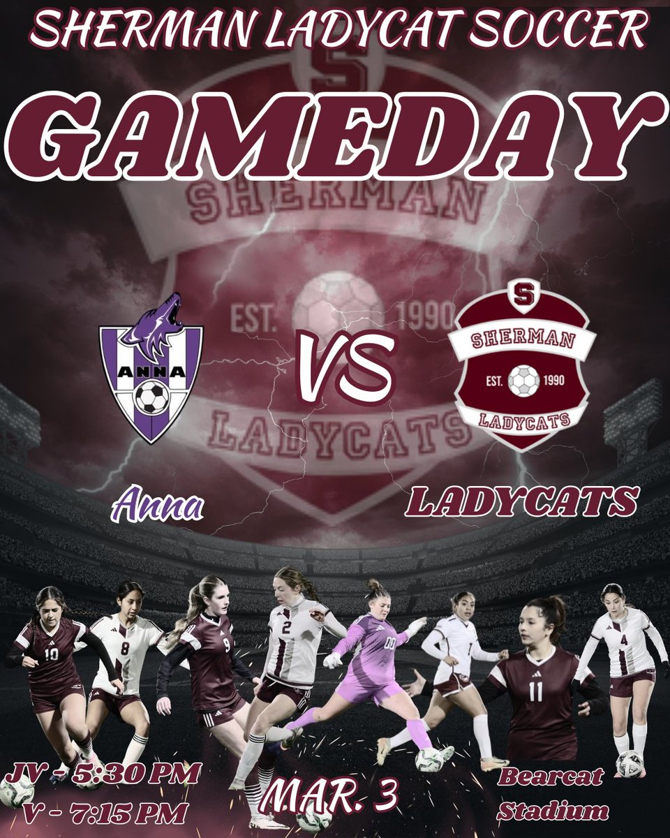 Sherman Lady Cat Soccer tweet media