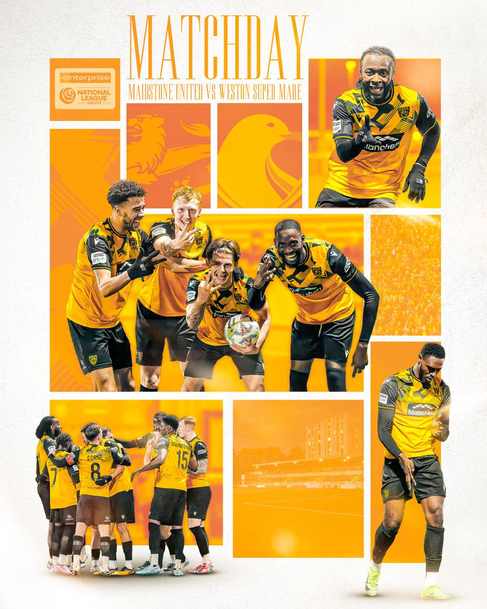 🟠⚫️ Amber and black under the lights tonight.

🆚 Weston-super-Mare
🕒 19:45
🏟️ Gallagher Stadium

🎨 <a href="/NonLeagueEdits/">NonLeagueEdits</a>

Everything you need to know:
maidstoneunited.co.uk/matches/2025-2…