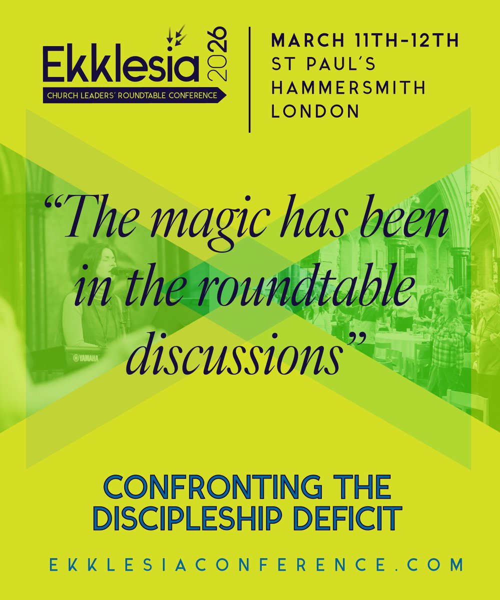 SJInews's tweet photo. What makes Ekklesia different from other conferences?

The roundtable discussions.

Space to talk honestly with other leaders, share challenges, pray &amp; learn from one another. This is where many say the real value lies.

Join us in London on 11–12 March.
https://t.co/CnVcTqbDbi https://t.co/YrRqgcL7P5