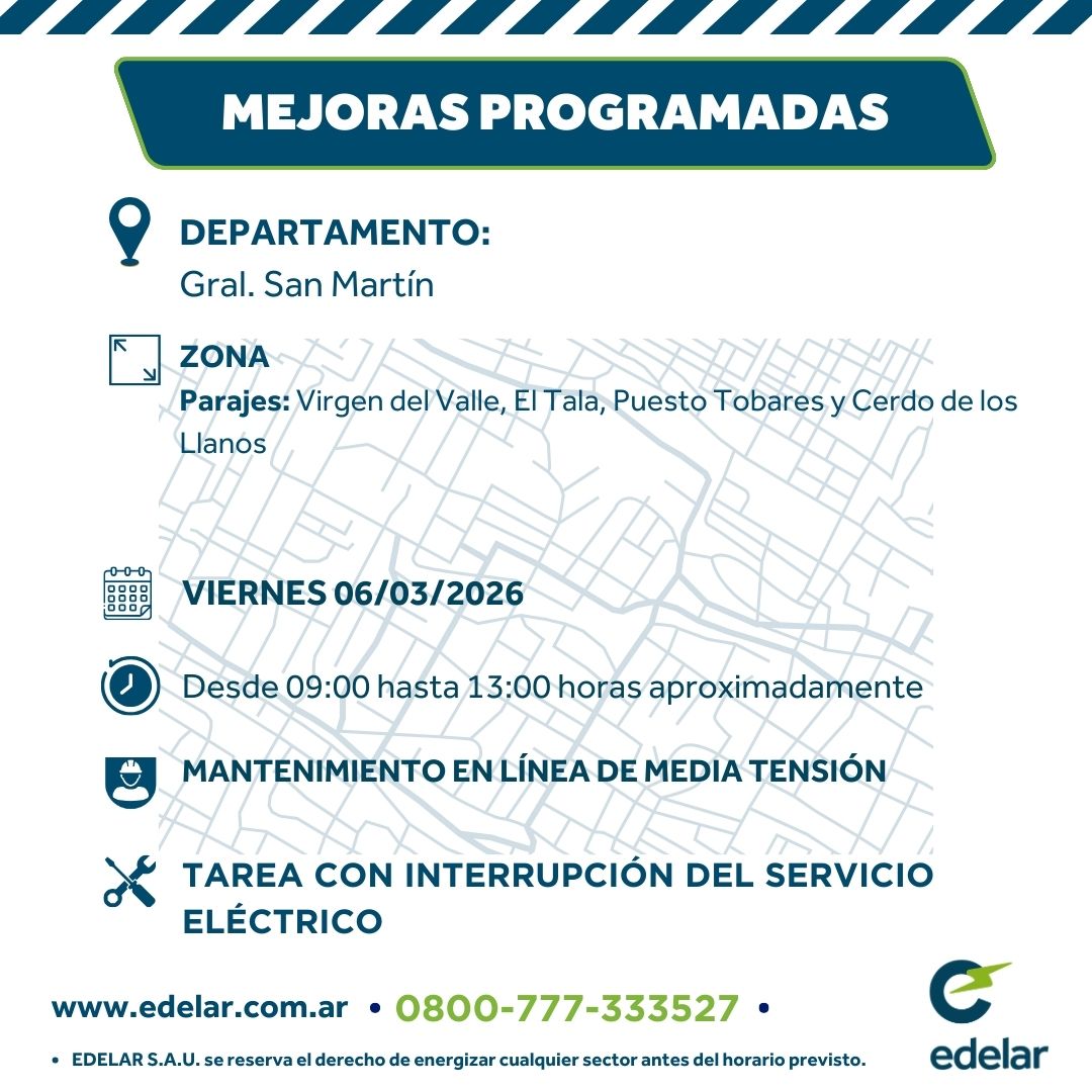 EdelarSAU's tweet image. #MejorasProgramadas