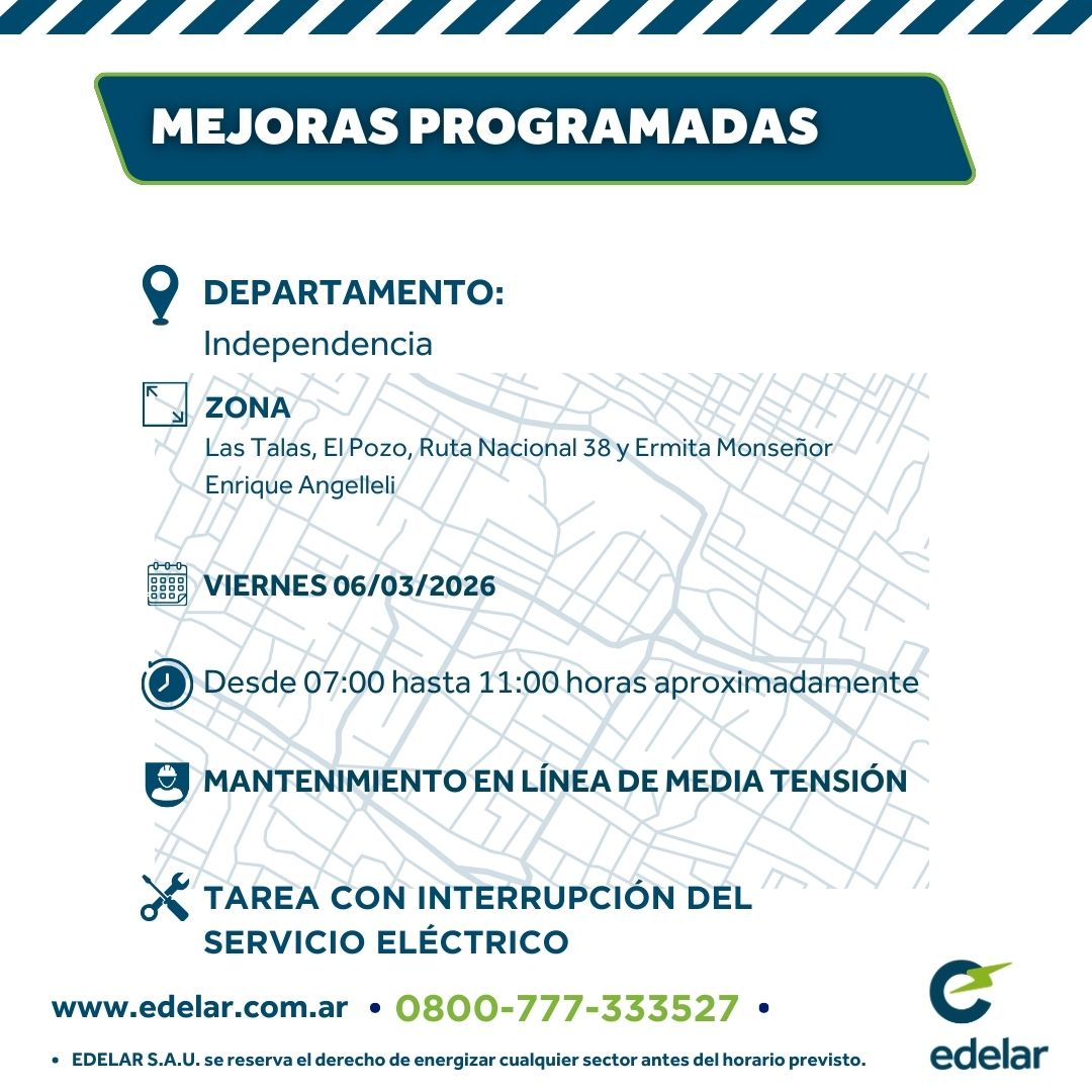EdelarSAU's tweet image. #MejorasProgramadas