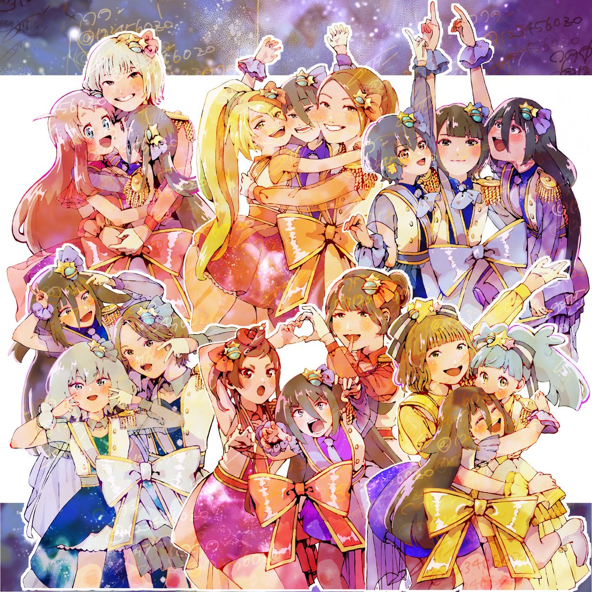 キャストさん&amp;キャラクターパネルのイラストが終わりました〜！(進捗更新していただいています)
透かし軽いのを載せてもらってます🙌レースとか頑張りました！見て〜🙌