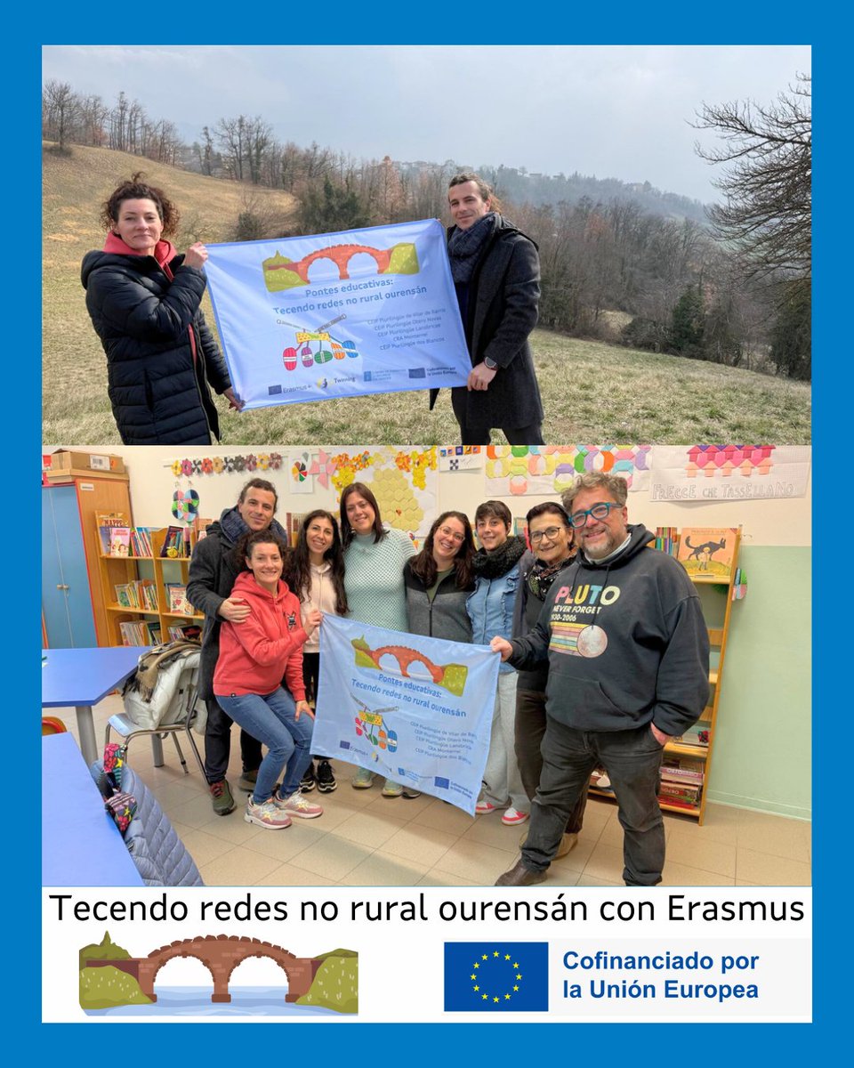 cfrourense's tweet photo. 🌄 Erasmus no rural europeo!

Docentes de Os Blancos e CRA Monterrei observan aulas multigrado en Monchio (Italia), un centro rural afín á nosa realidade. Inclusión, metodoloxías activas e aprendizaxe significativa.

#ErasmusPlus #internacionalización

@sepiegob https://t.co/uk4OLPqgnO